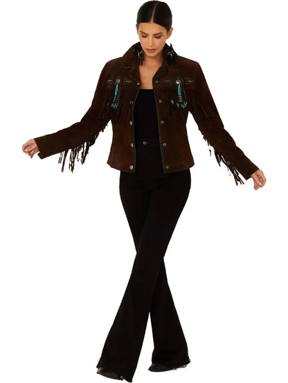 Scully Fringe And Beaded Suede Jacket image 1