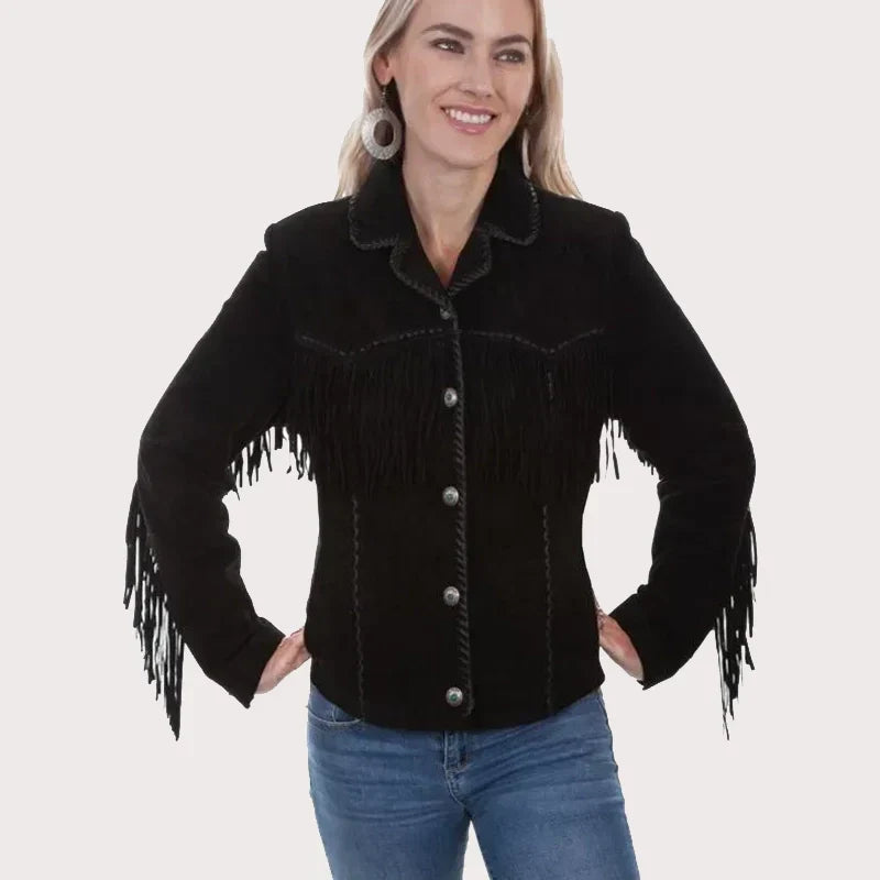 Scully Women's Suede Fringe Leather Jacket image 1