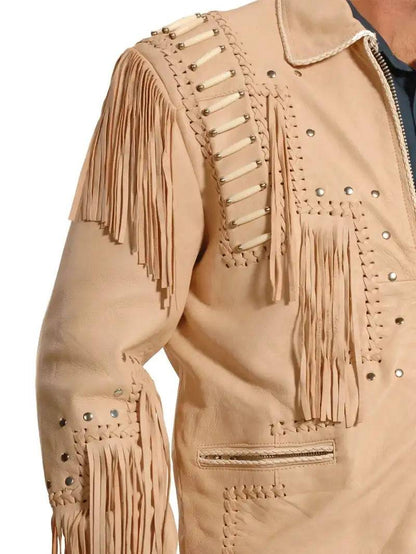 Mens Suede Fringe Western Jacket image 3