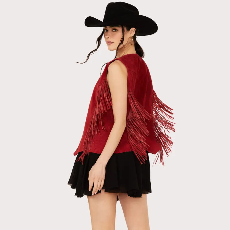 Women's Scully  Fringe Suede Vest image 3