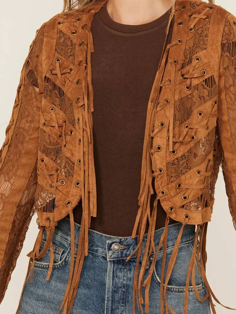 Vocal Women's Suede Tassel Jacket image 3