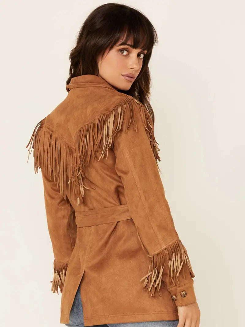 Women's Tan We Are Free Fringe Jacket image 2