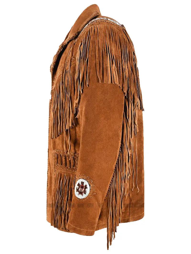 Beaded and Fringed Suede Jacket image 2