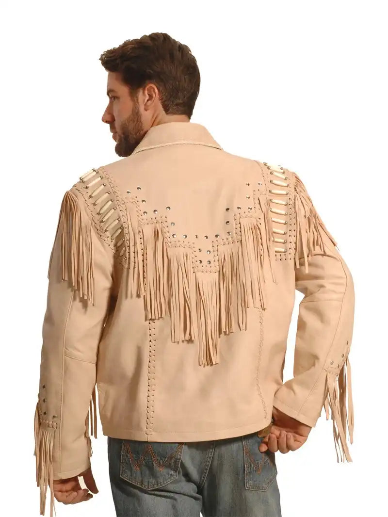 Mens Suede Fringe Western Jacket image 2