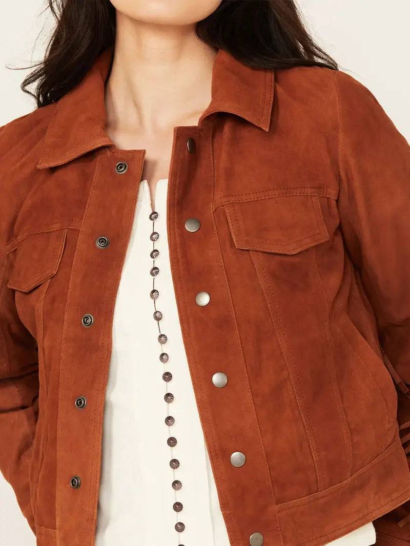 Women's Wynbrook Fringe Suede Jacket image 2
