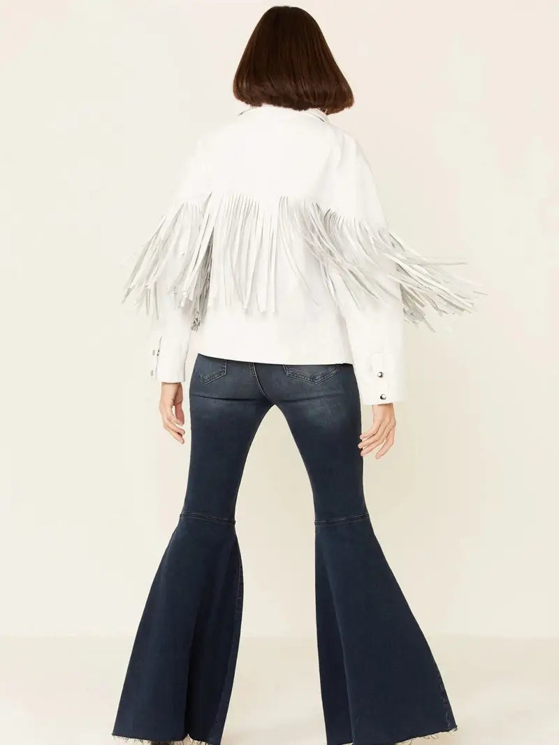 Understated Leather Women's Howling Moon Fringe Leather Jacket image 1