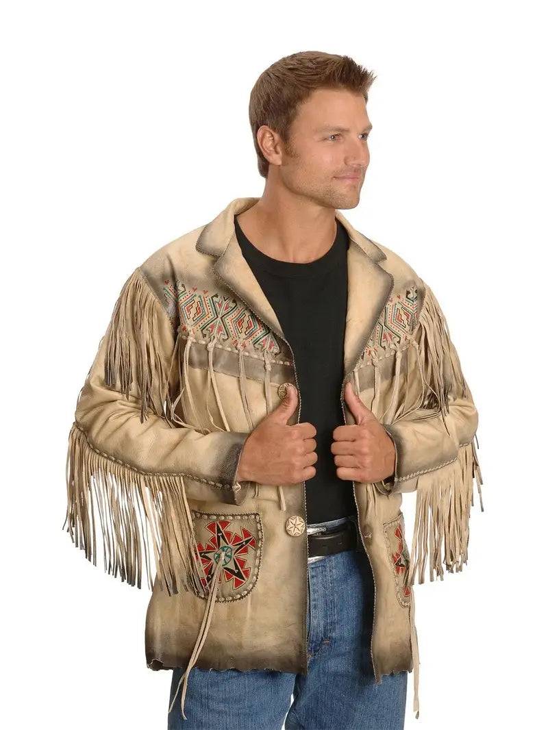 Kobler Maricopa Fringe Leather Jacket - Cream image 0