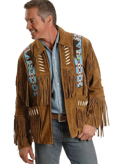 Men Suede Leather Jacket image 0