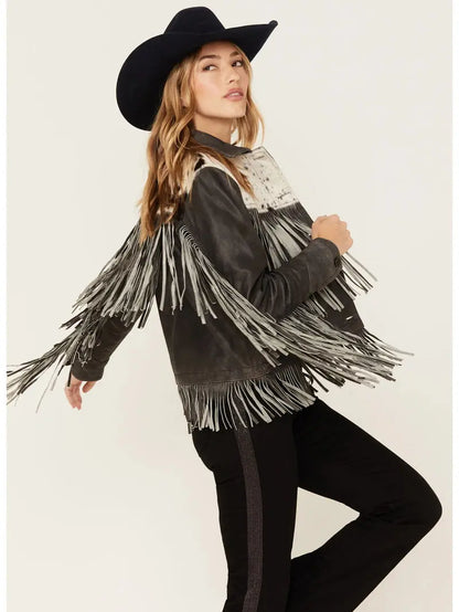 Frontier Blackstone Cowhide and Fringe Leather Jacket image 3