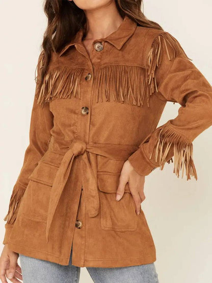 Women's Tan We Are Free Fringe Jacket image 3