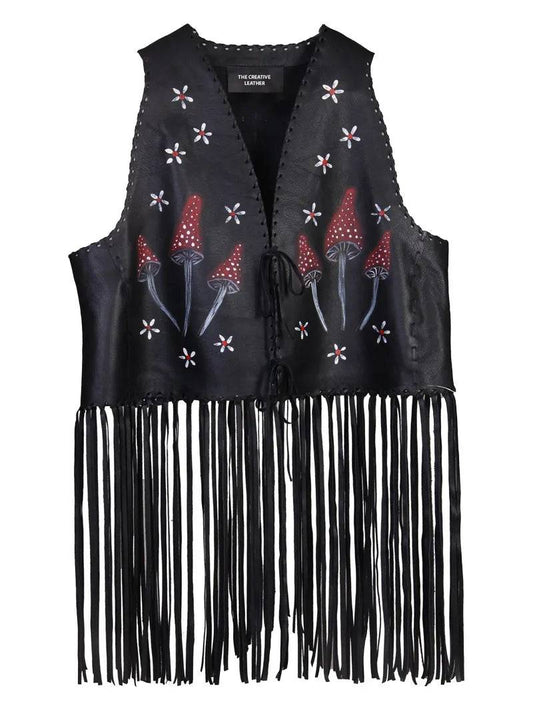 Vintage 100% Genuine Women Leather Vest image 0