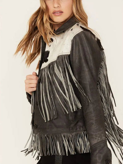 Frontier Blackstone Cowhide and Fringe Leather Jacket image 2