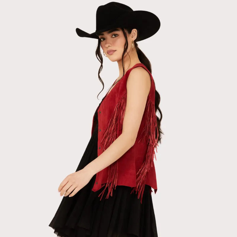 Women's Scully  Fringe Suede Vest image 2