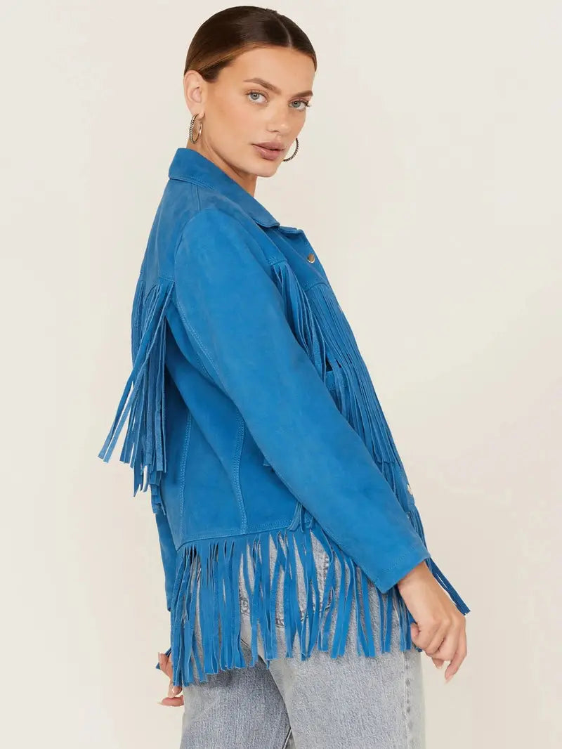 Understated Leather Women's Leather Fringe Jacket image 4